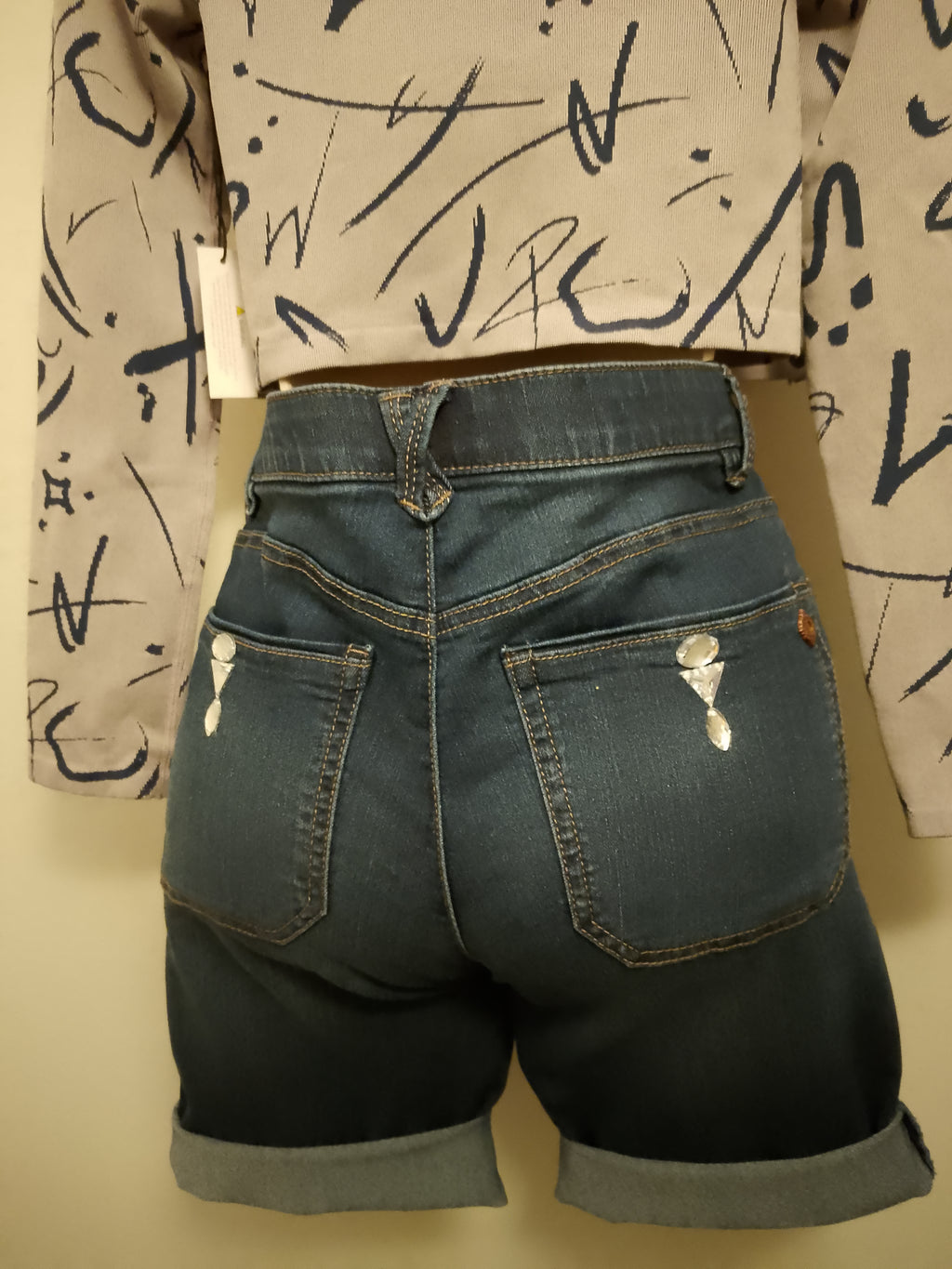 Starlight Rolled Denim Shorts Daisy Cut Offs