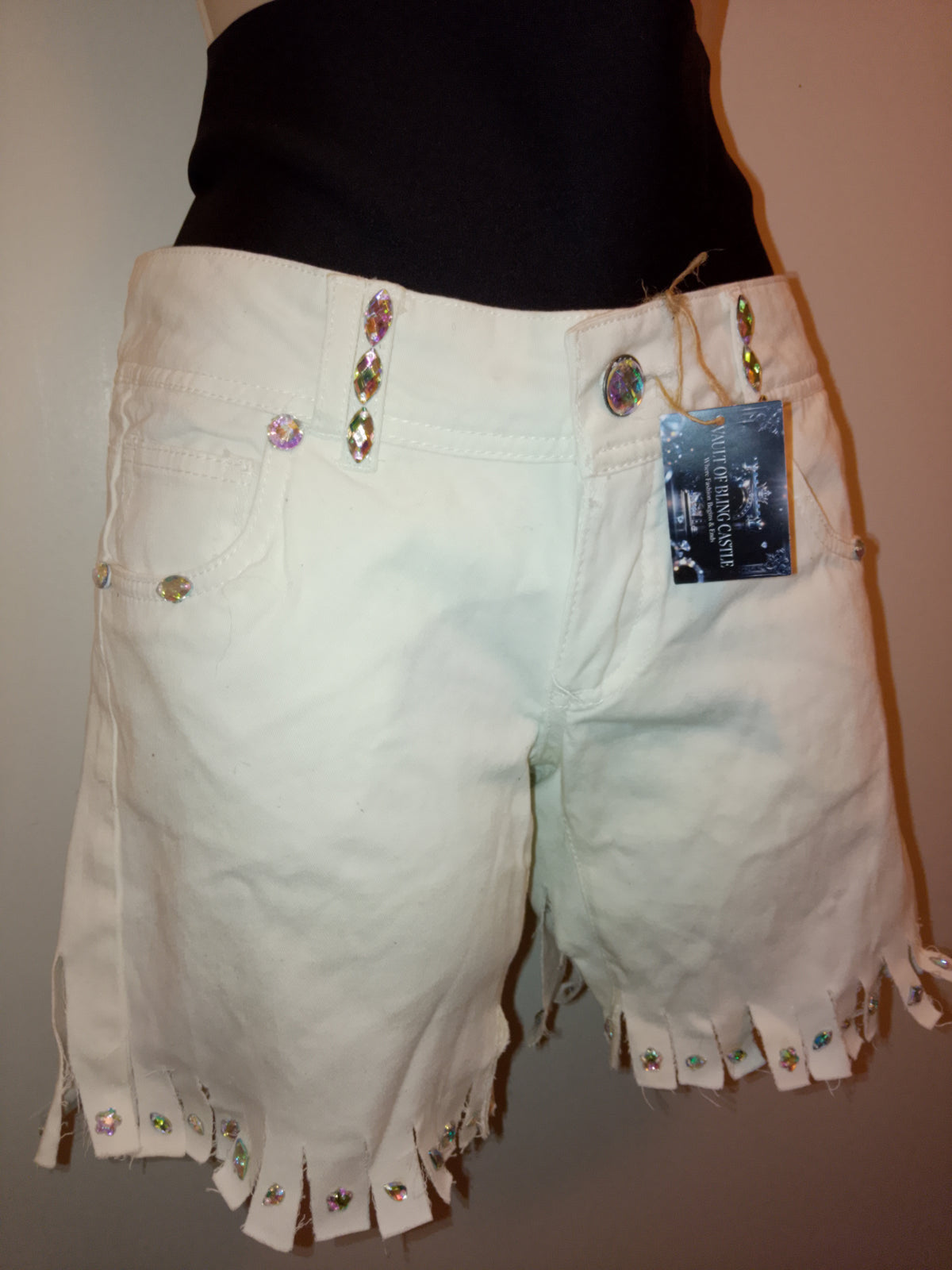 Princess & Vogue Flare Girl's Frill & Jingle Ivory Shorts