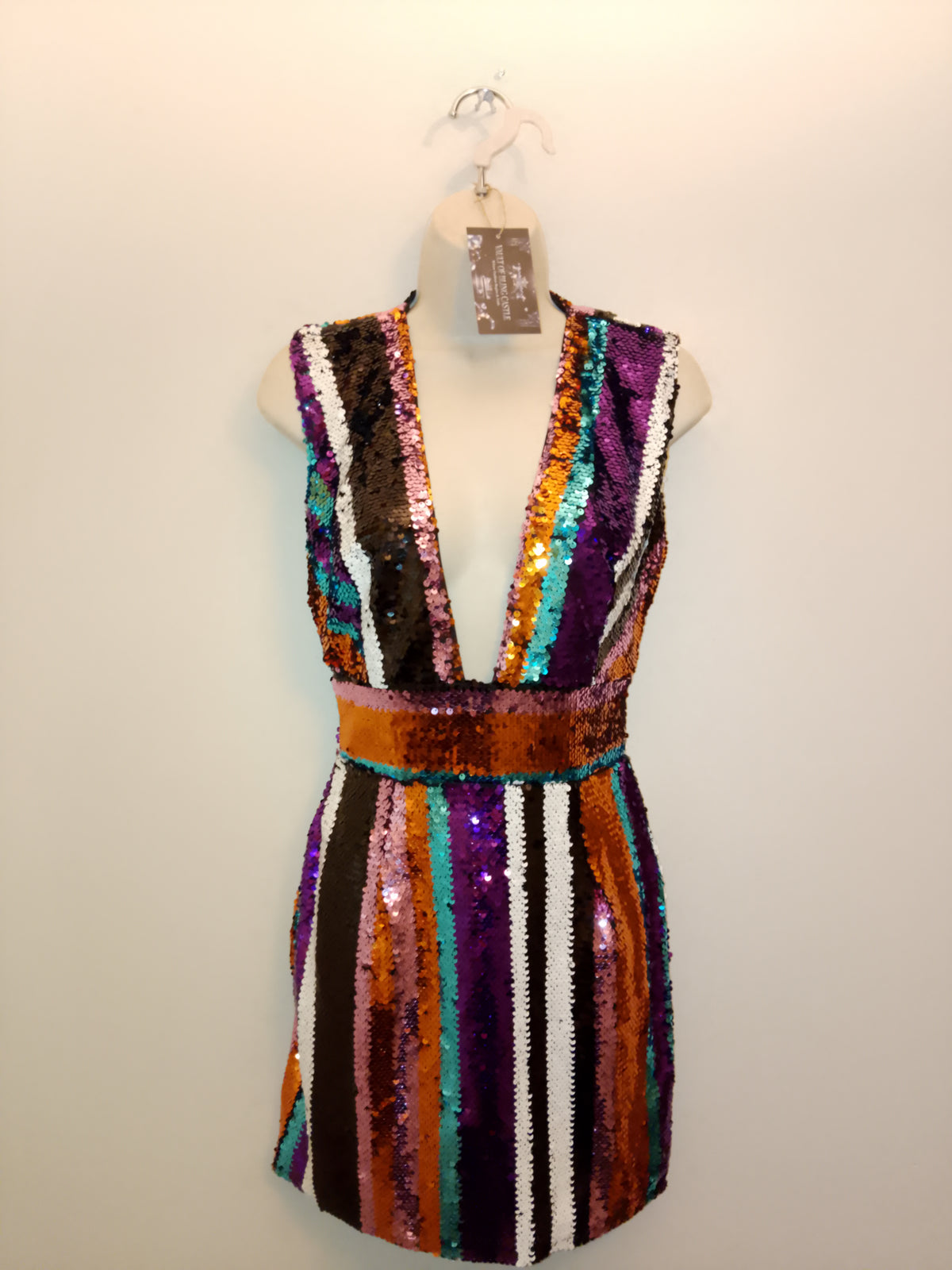 Captivate The Room Women's Sequin Backless Cocktail Dress