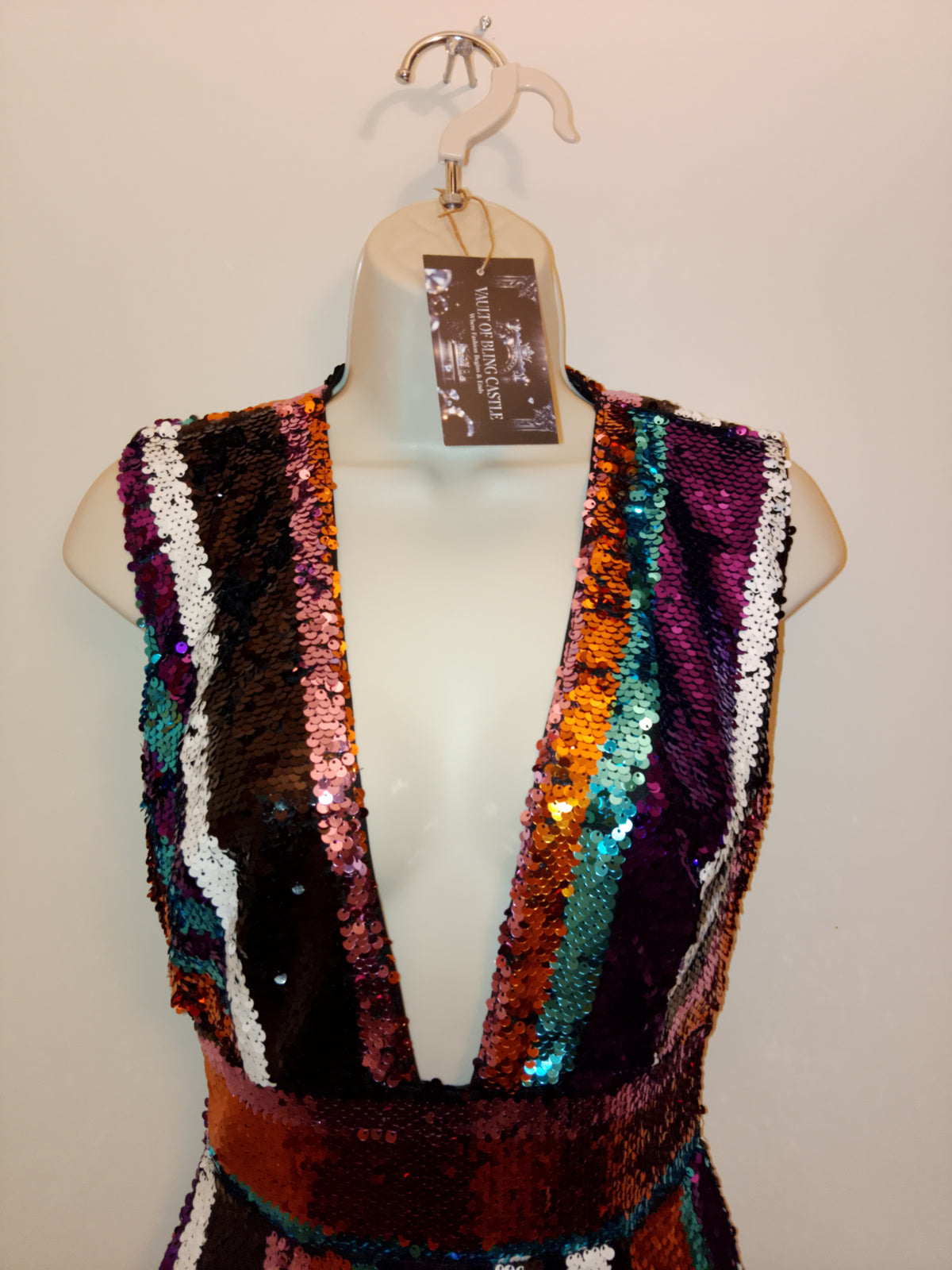 Captivate The Room Women's Sequin Backless Cocktail Dress