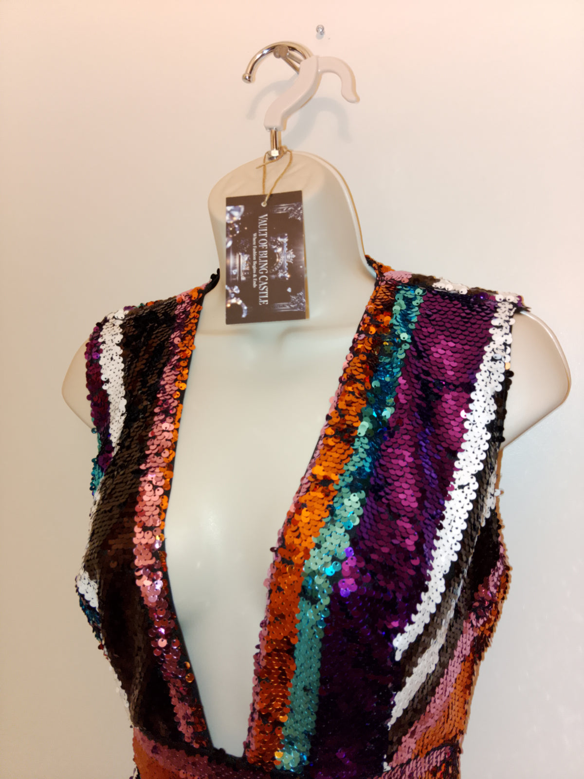 Captivate The Room Women's Sequin Backless Cocktail Dress