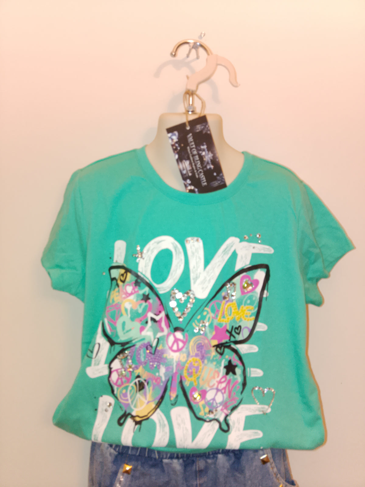 Lovely Sparkle & Fun Girl's Short Sleeve Graphics Tee - Shirt