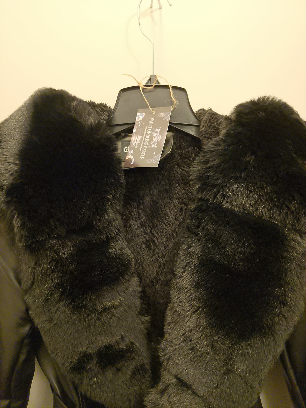 Black Ice Women's Plush Thick Faux Leather Coat