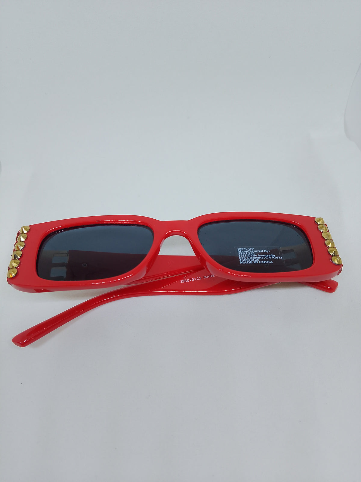 Pristine & Remarkable Red & Gold Frame Unisex Sunglasses