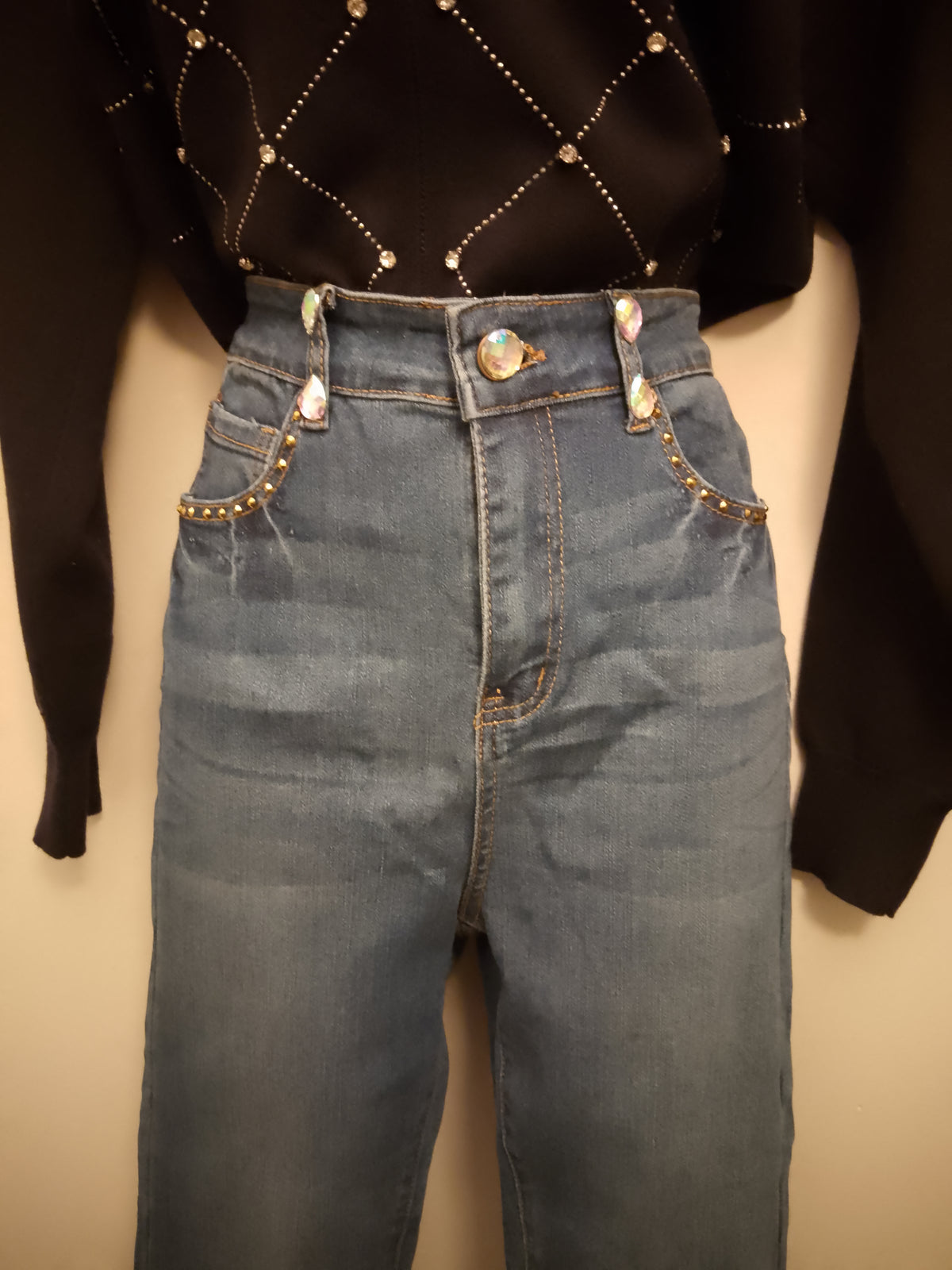 Blue Poised & Exalted Women's Stretch Denim Jeans