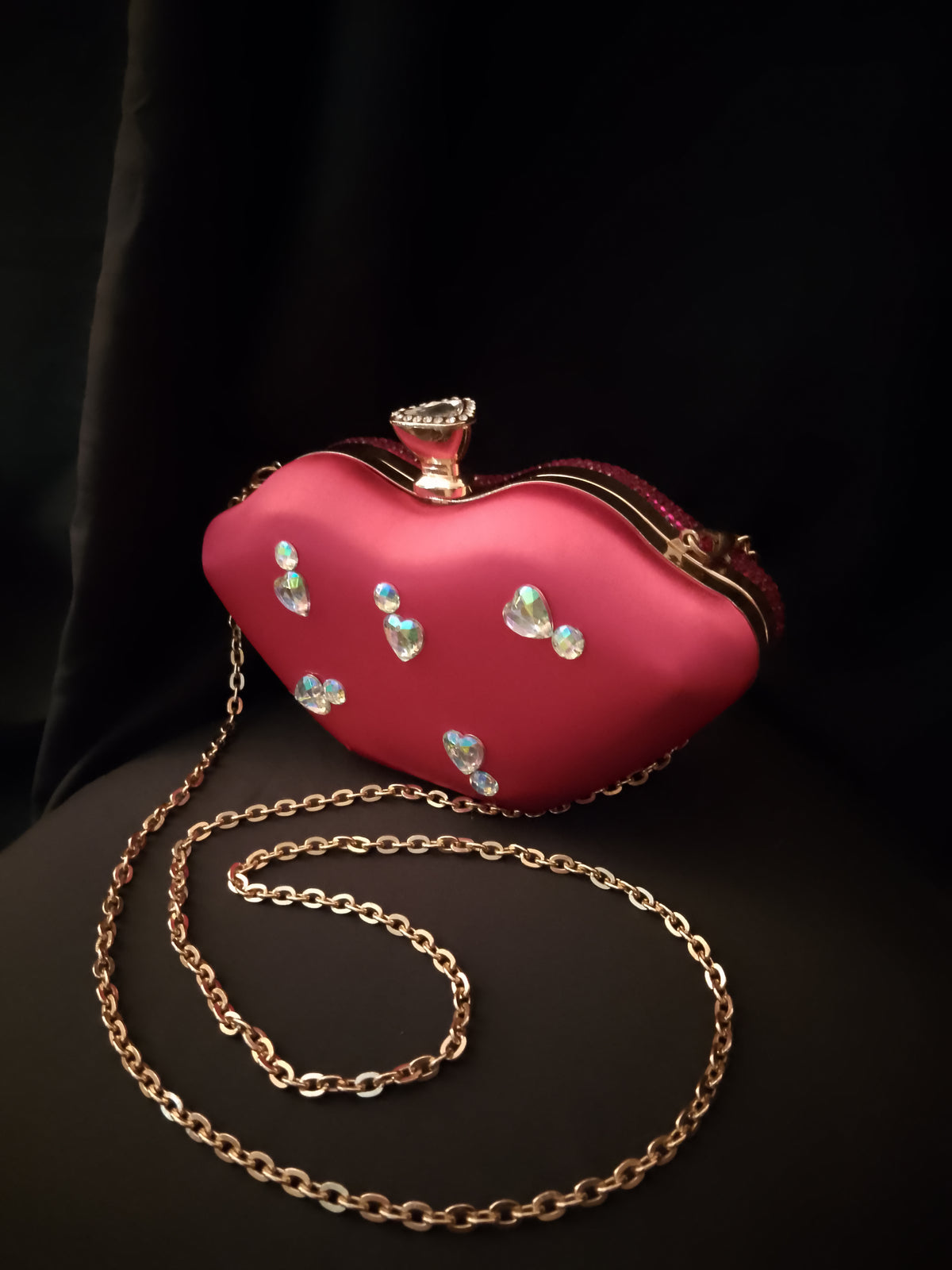 Powder Pink Fancy Tender Kiss Me Clutch Purse Bags