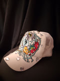 Skully Web Heart Women's Fashion Baseball Hat