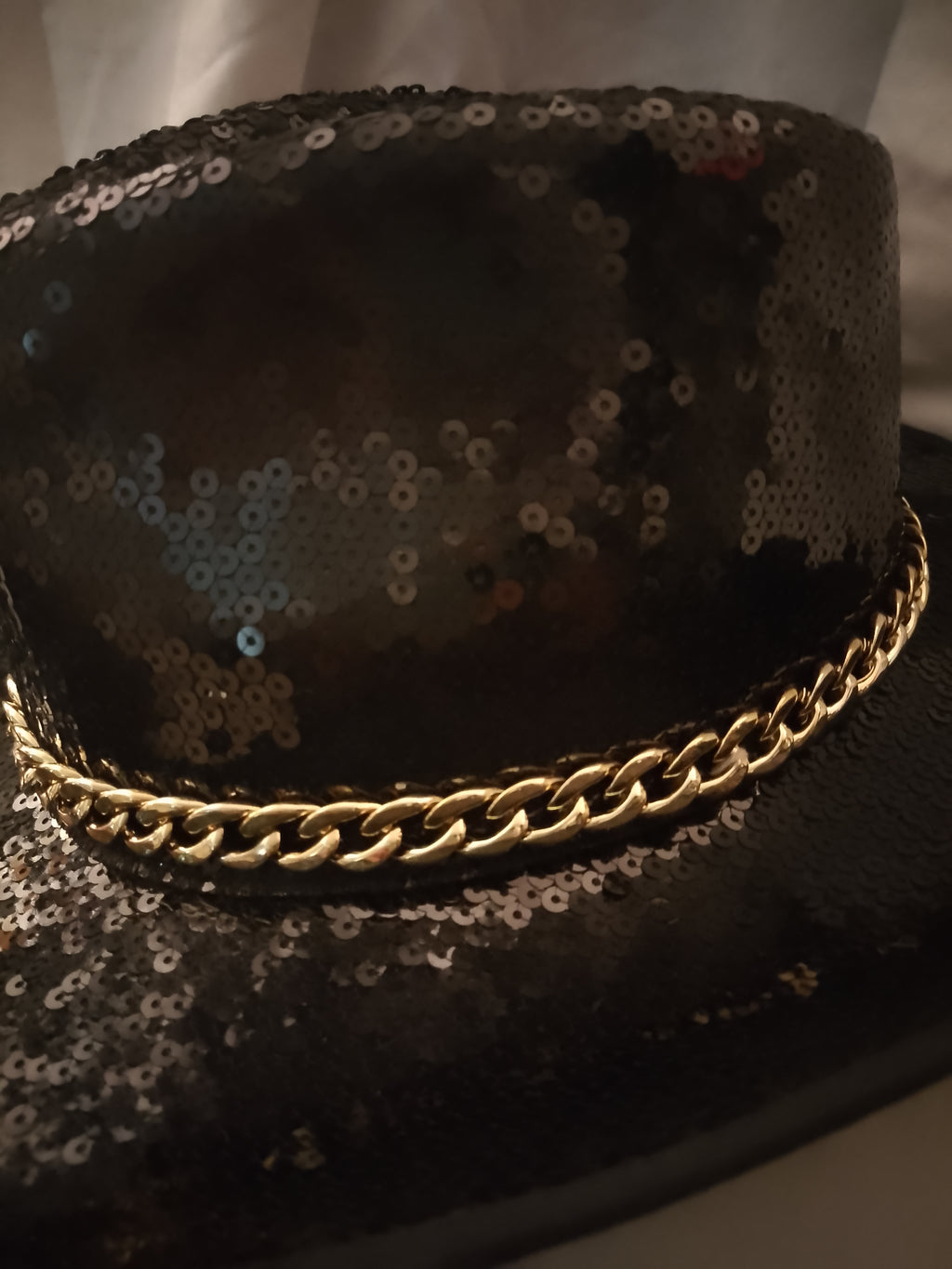 Golden Lasso Unisex Black Sequin Cowboy Hat  