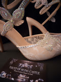 Harmony Flowers Women's Coil Strap Stiletto Heels