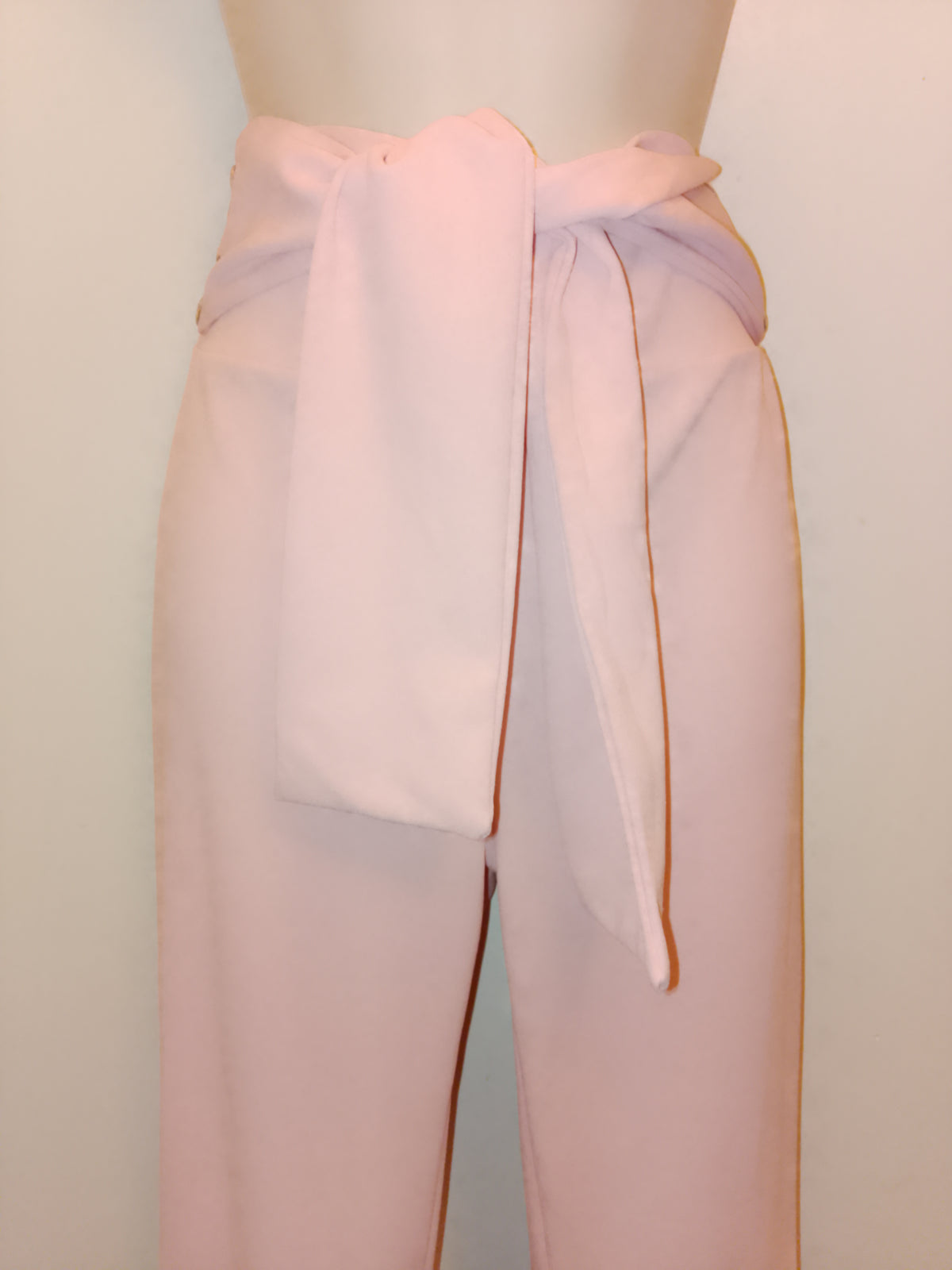 Blush Elegance Women's High-Waist Bow Slacks