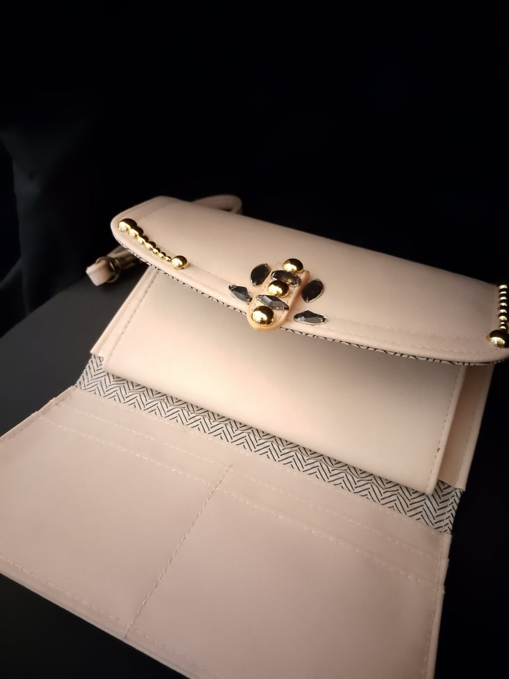 Open Sesame Balls Of Fire Clutch Handle Purse