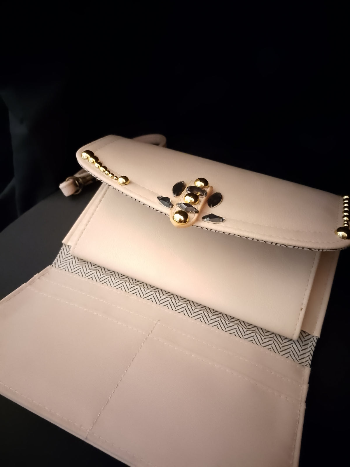 Open Sesame Balls Of Fire Clutch Handle Purse