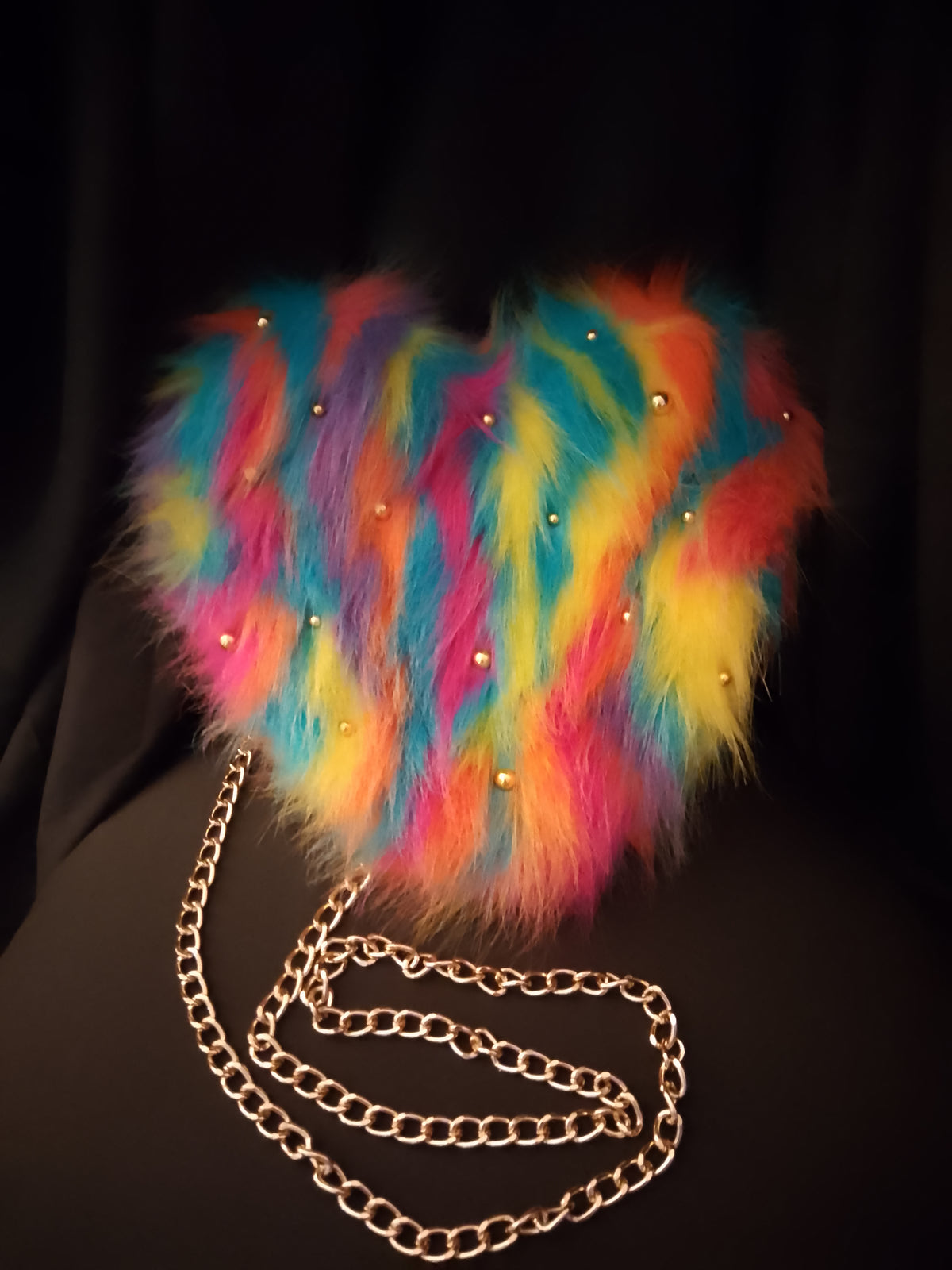 Lollypop Swirl Heart Shaped Cutch Purse 