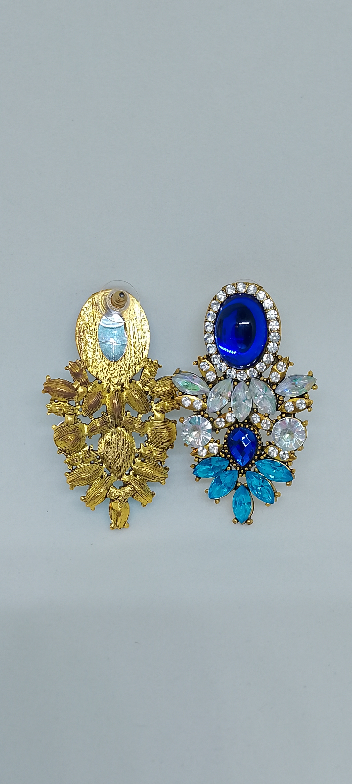 Mermaid Cove Royal Flowers Statement Earrings