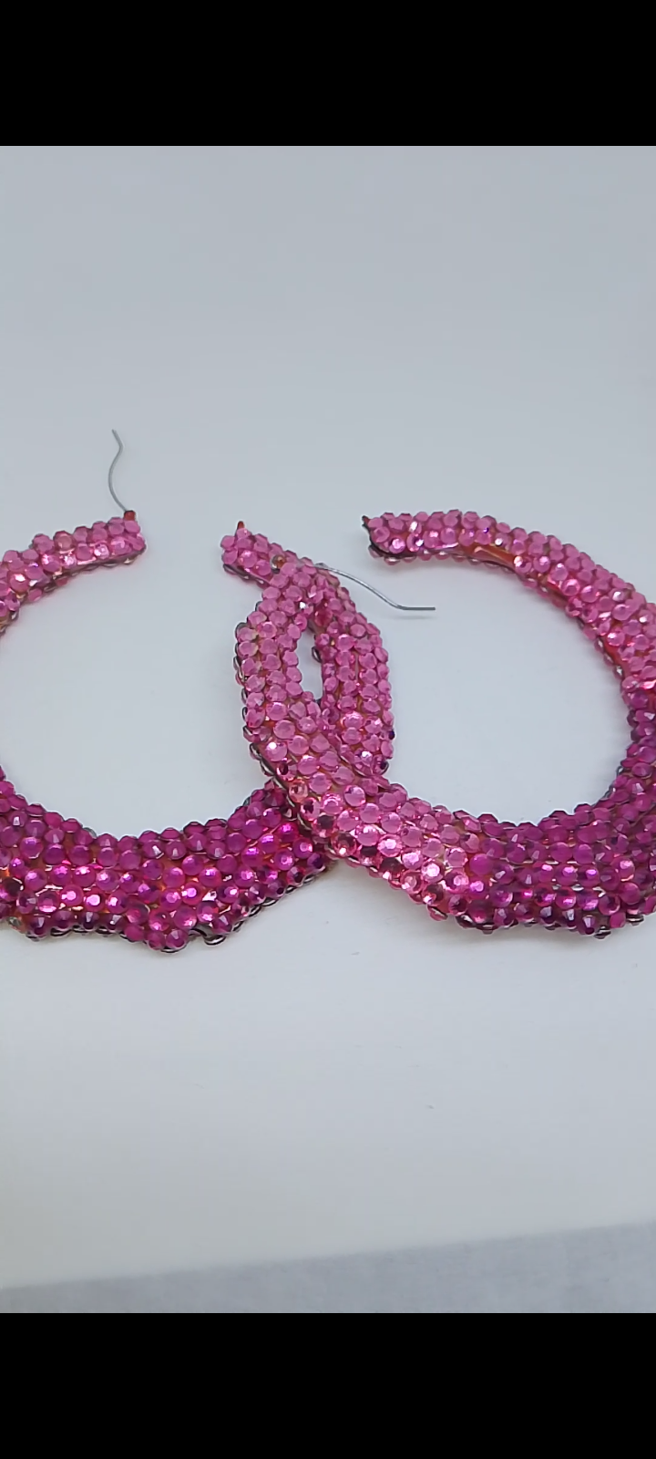 T - Vintage Cabernet Fiesta Berry Ruby Retro Bamboo Hoop Earrings