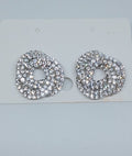 Luxe Overlapping Rope Platinum Twist Stud Earrings