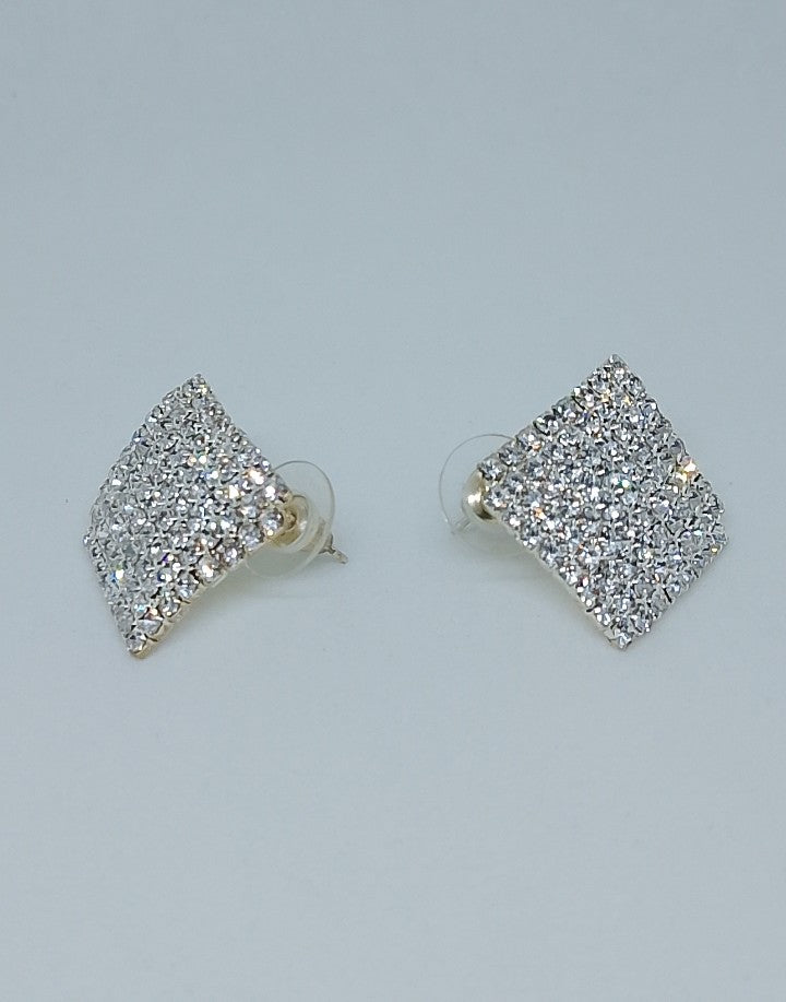 Imperial Sterling Frost Karat Box Square Stud Earrings