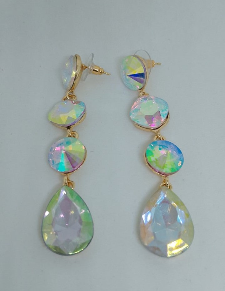 Ice Drip 4 Tier Waterfall Cascade Drop Earrings