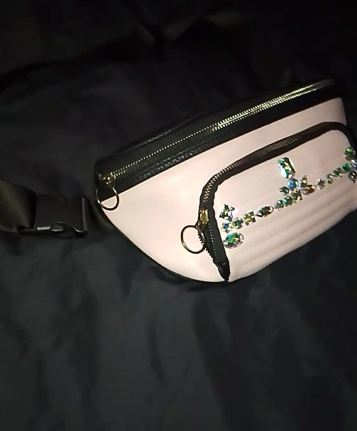 Fashion & Style On The Go Soft Blush Fanny Pack Waist Pouch Bag