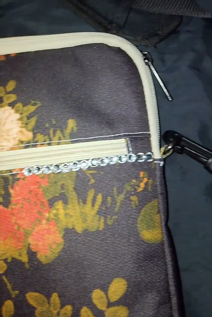 Bloom & Charm Floral Laptop Zip Up Shoulder Tote Bag