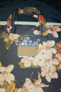 Bloom & Charm Floral Laptop Zip Up Shoulder Tote Bag