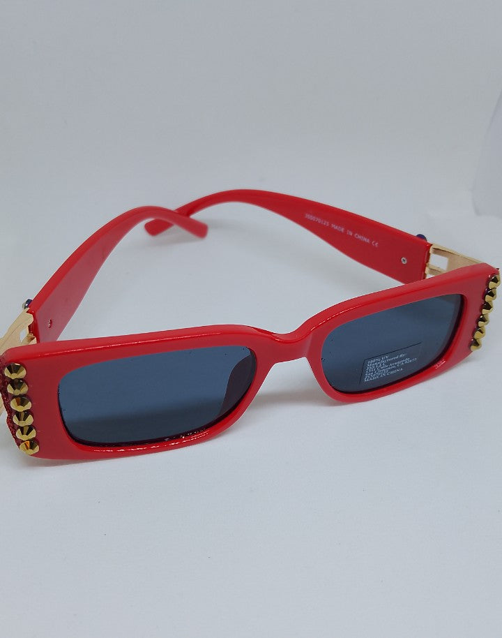 Pristine & Remarkable Red & Gold Frame Unisex Sunglasses
