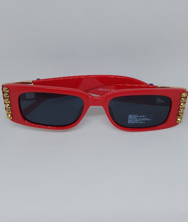 Pristine & Remarkable Red & Gold Frame Unisex Sunglasses