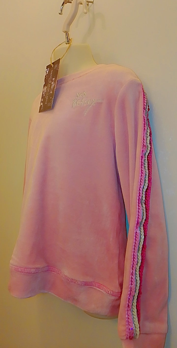 Little Trendsetter Girl's 4T Velour Sequin Long Sleeve Top