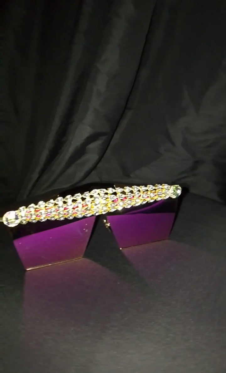 Chameleon Raspberry Glass Frame Sunglasses