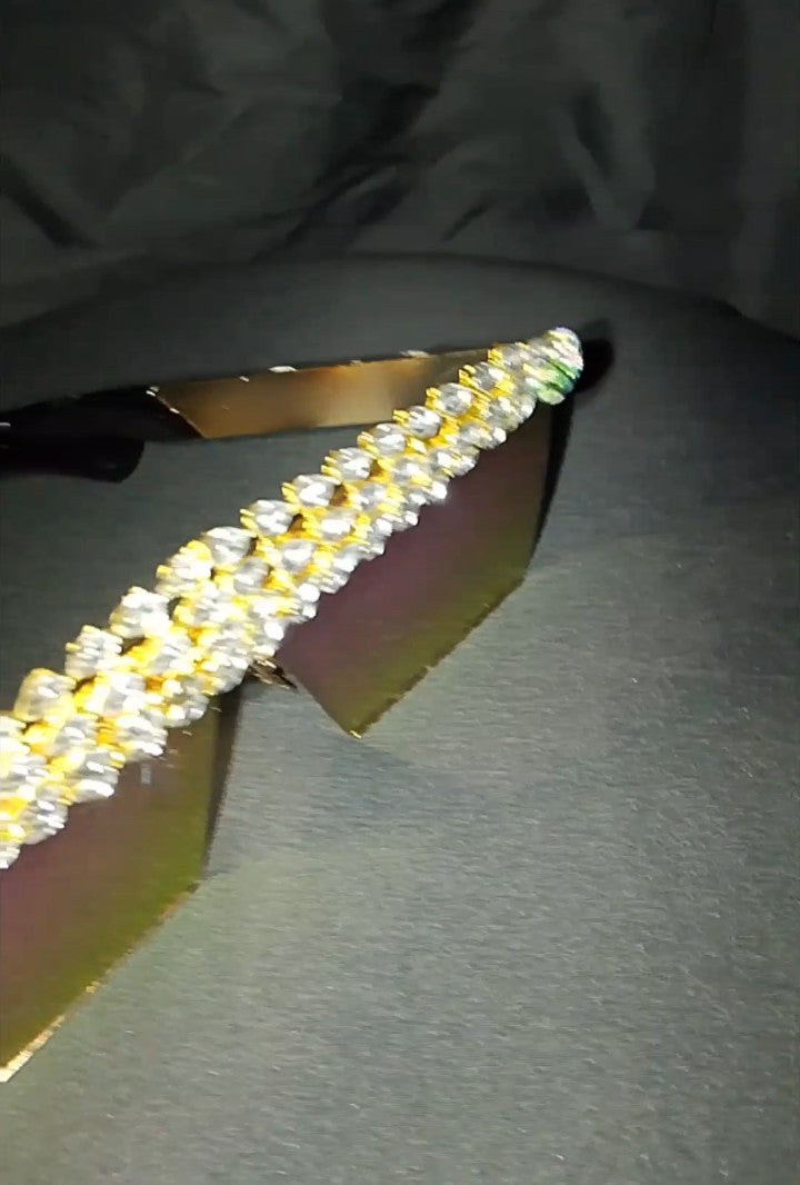 Chameleon Raspberry Glass Frame Sunglasses