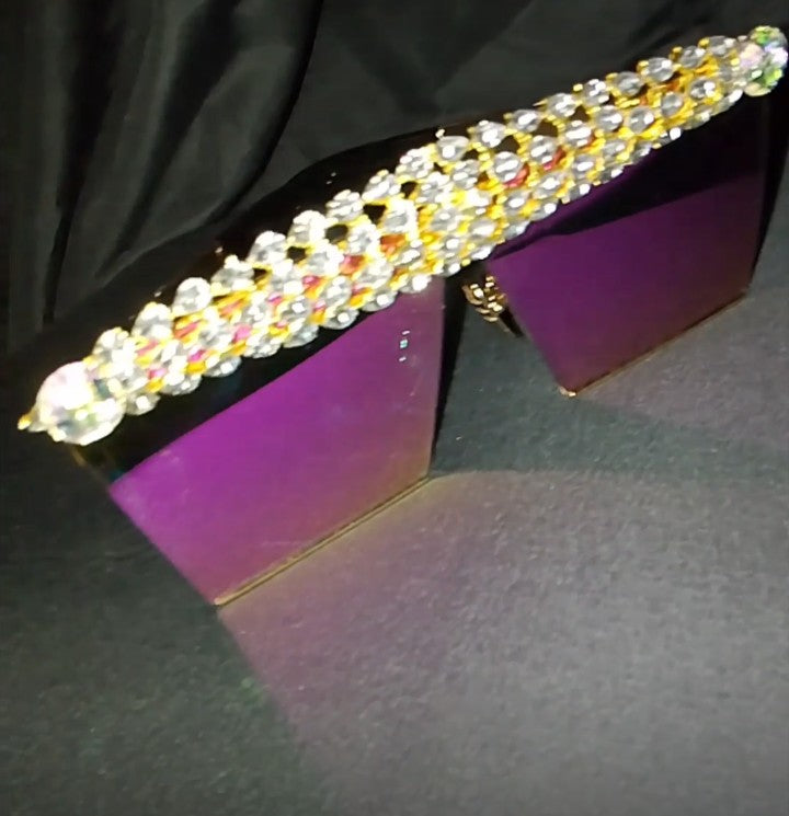 Chameleon Raspberry Glass Frame Sunglasses