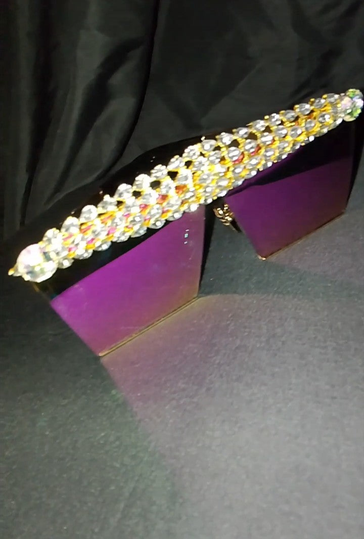 Chameleon Raspberry Glass Frame Sunglasses