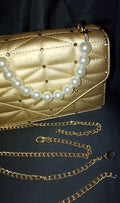 Ruby's Pearl Gold Cushion Quilt Handle Bag