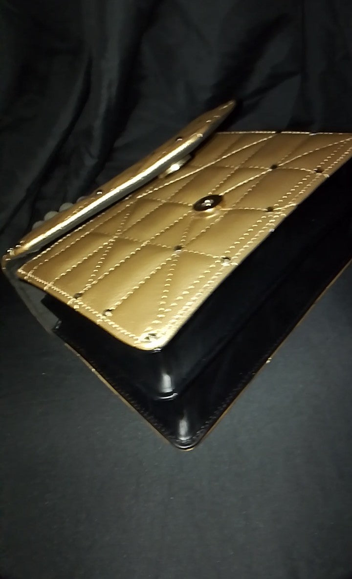 Ruby's Pearl Gold Cushion Quilt Handle Bag