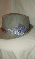 Family Fortune Blue Sapphire Gray Women's Fedora Hat