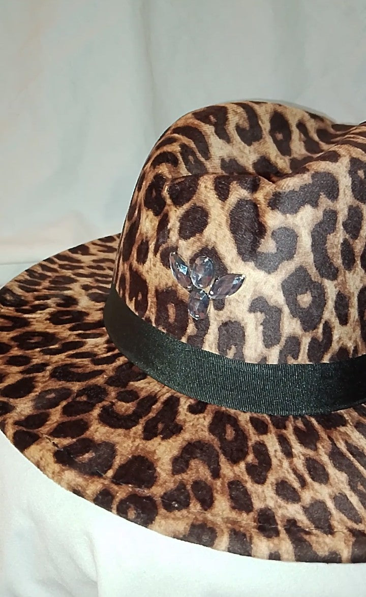 Top Of The Chain Universal Leopard Print Fedora Hat