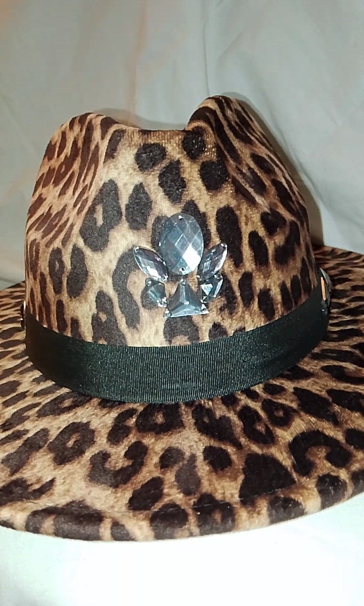 Top Of The Chain Universal Leopard Print Fedora Hat