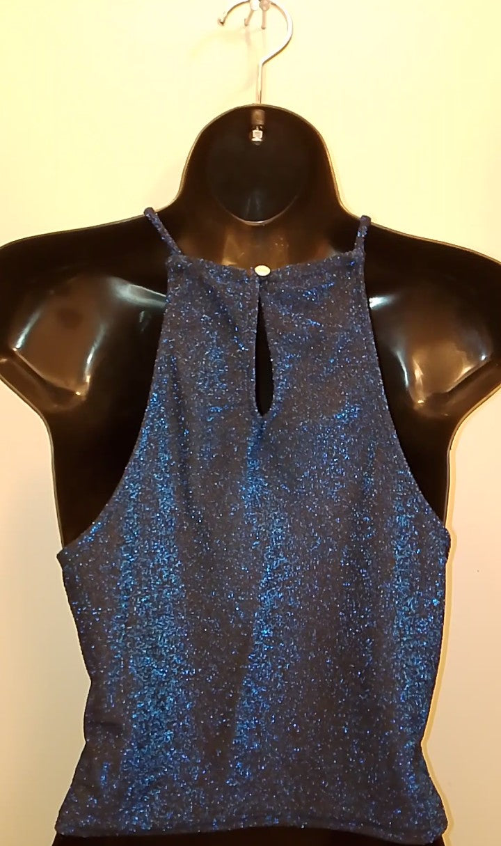 Royal Attraction & Appeal Women's Glitter Halter Top