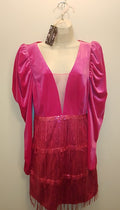 Shimmy Goals Fringe Women's Velvet Cocktail Dress
