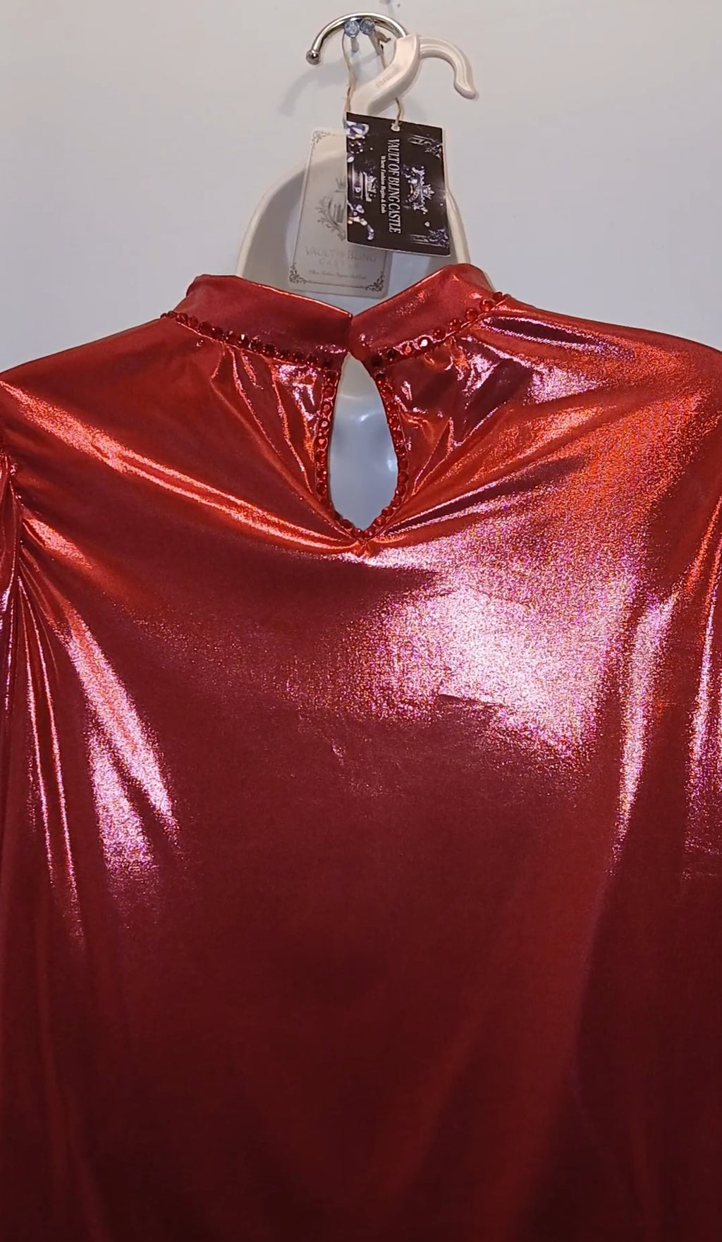 Crimson Red Panorama Women's Long Sleeve Blouse