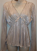 Glowing Pearl Light Women's Flared Long Sleeve Blouse