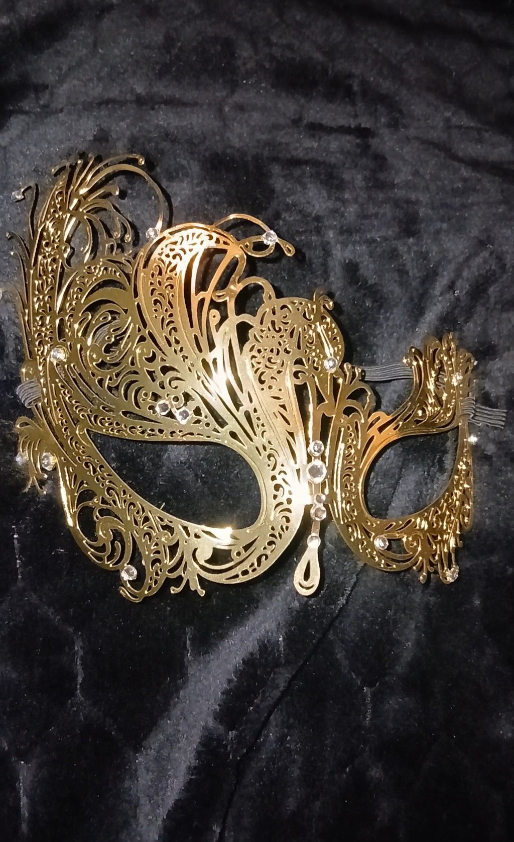 Gold Metal & Gem Masquerade Mask