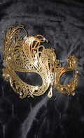 Gold Metal & Gem Masquerade Mask