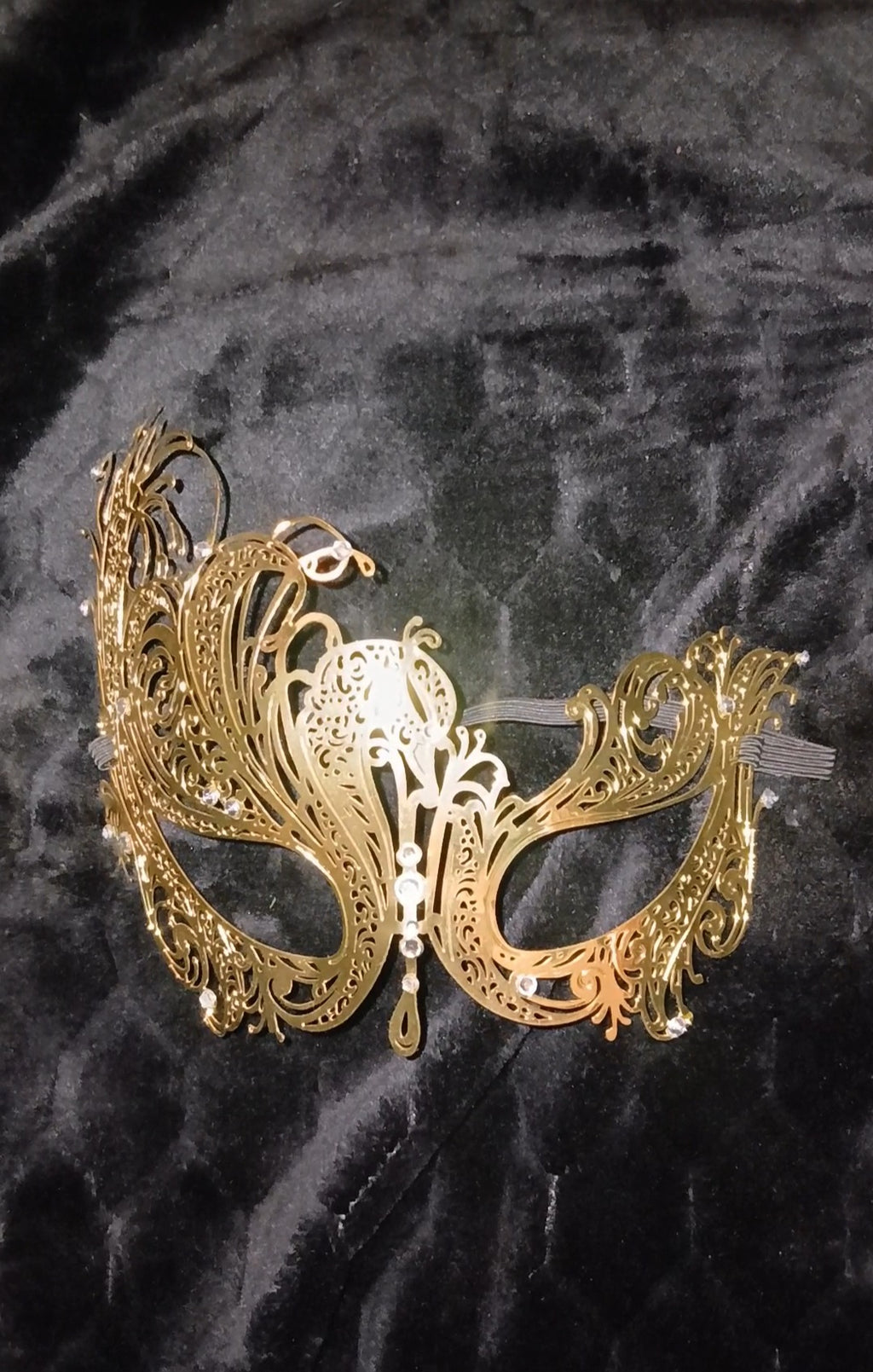 Gold Metal & Gem Masquerade Mask