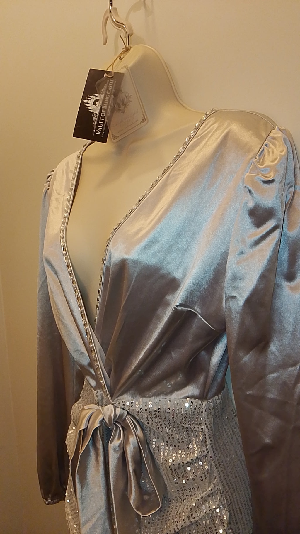 Platinum Girl Of Elegance Women's Silver Cocktail Sequin Dress