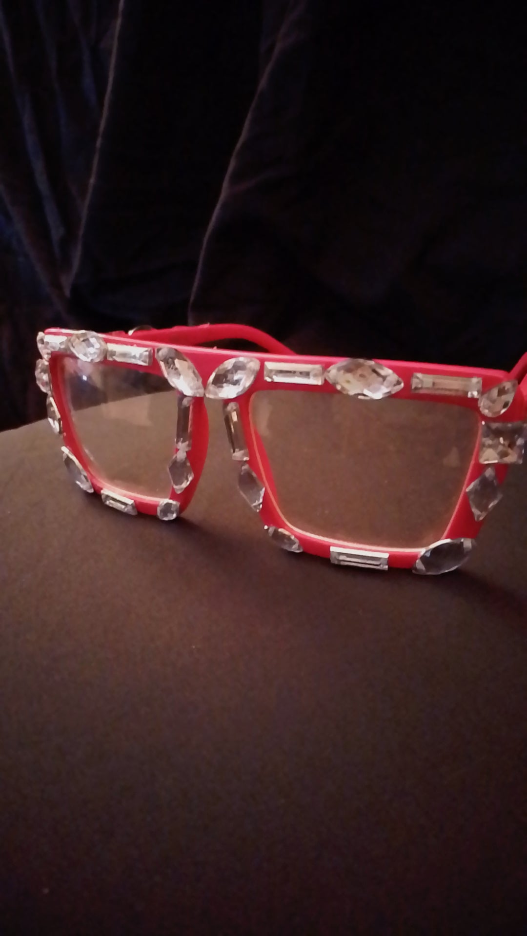 Living Out Loud Dusty Rose Glasses Silver Rhinestones
