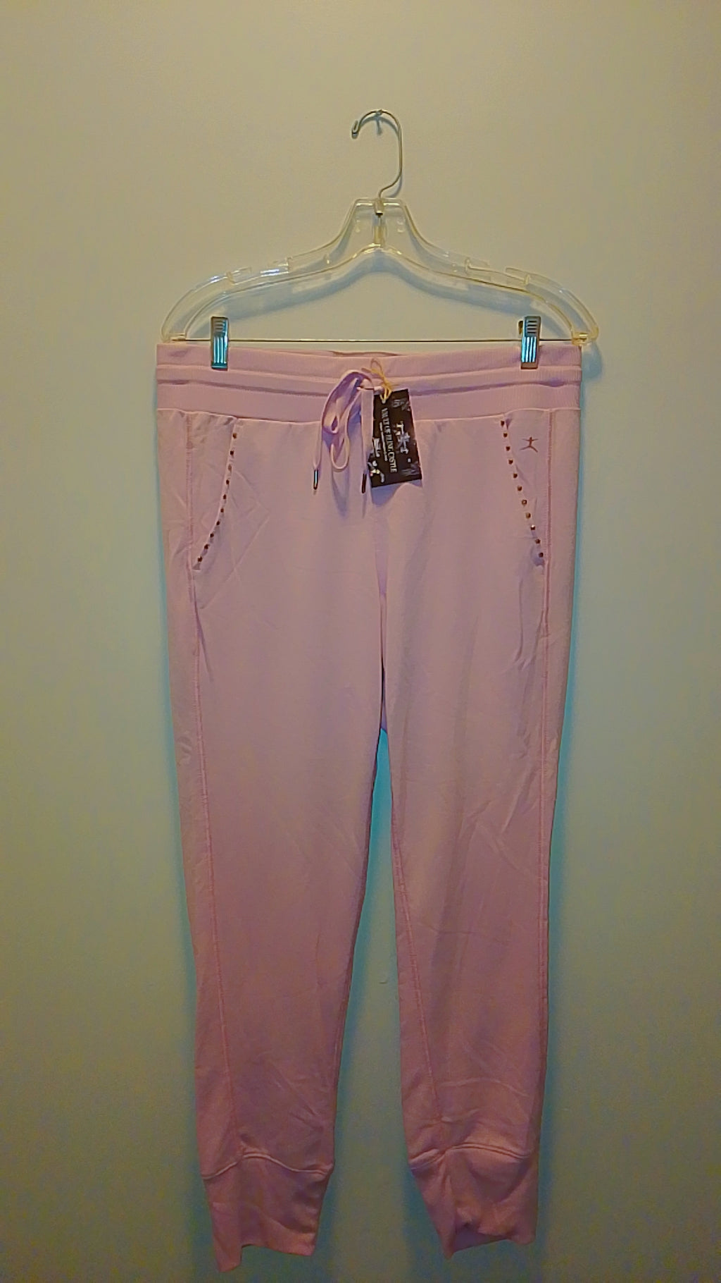 Blushing Meadow Pastel Pink Woman's Drawstring Sweat Pants