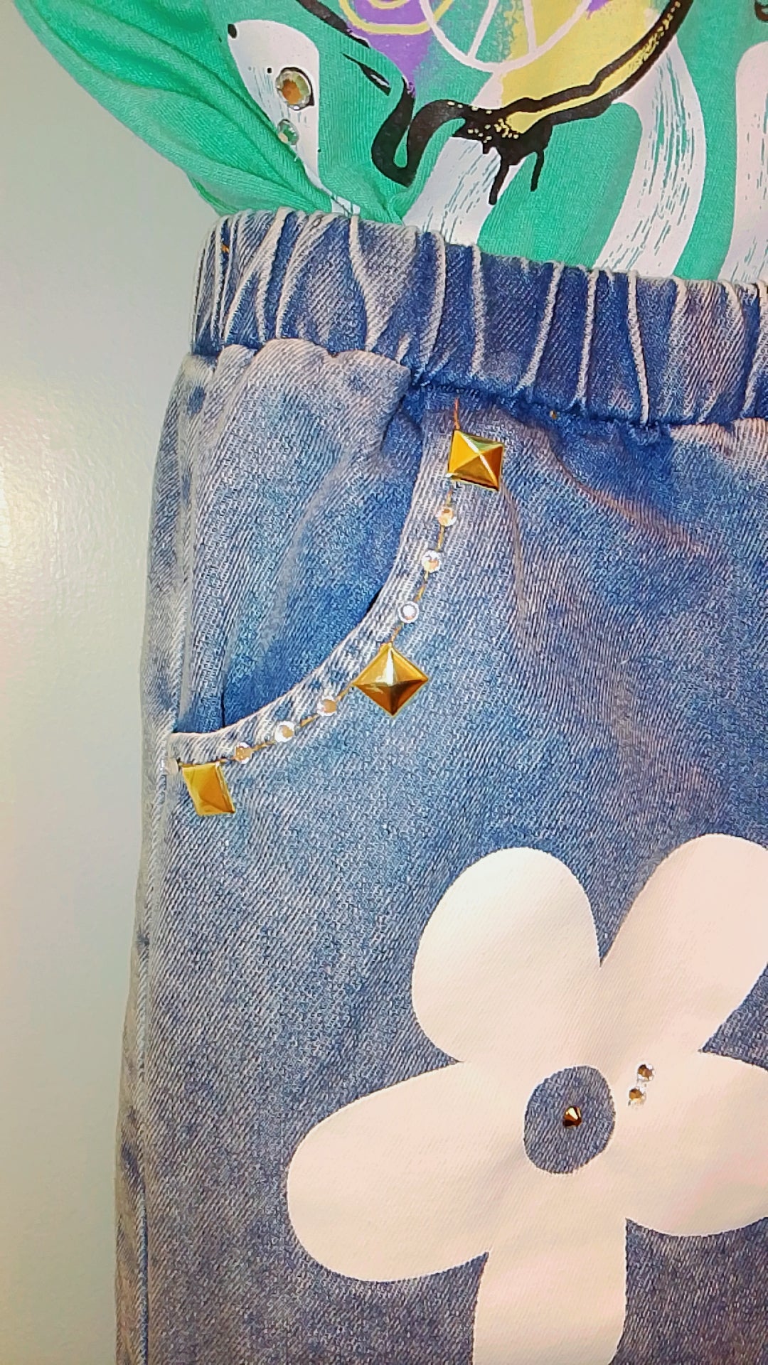 Sunshine Delicate Divine Graphics Girl's Denim Jeans