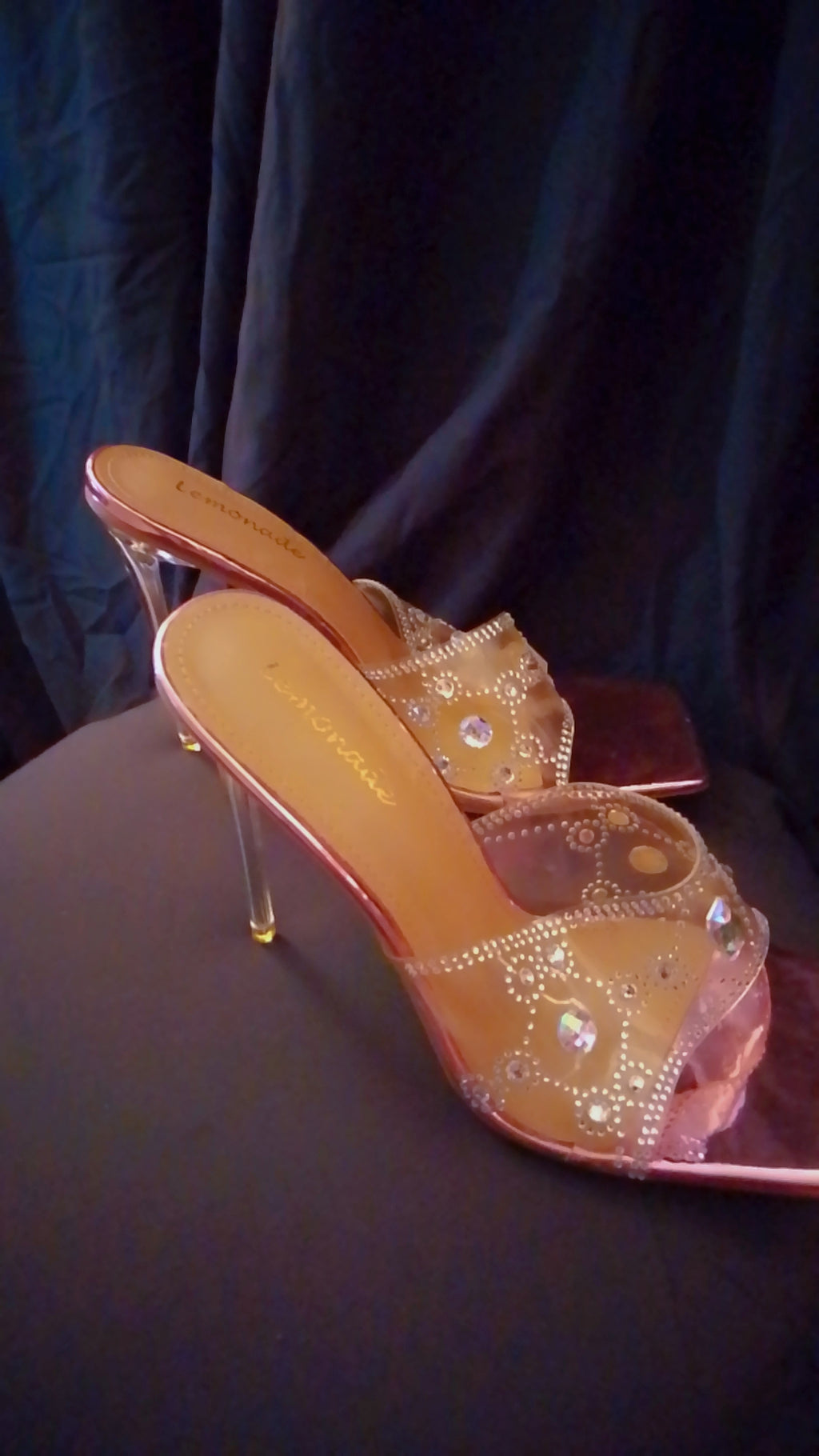 Cinderella's Slipper Pink Metallic Stiletto Heel Pumps