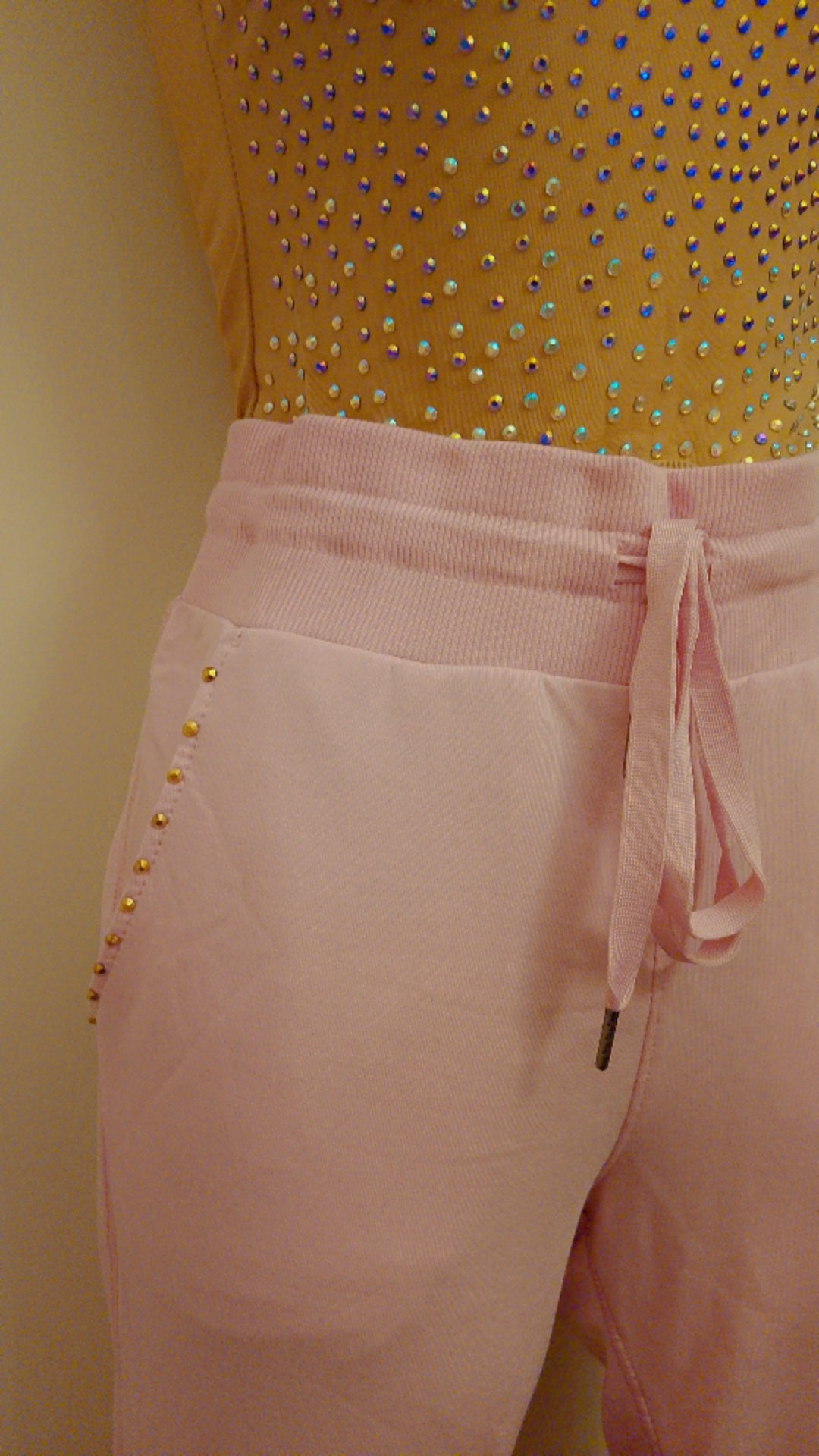 Blushing Meadow Pastel Pink Women's Drawstring Sweat Pants